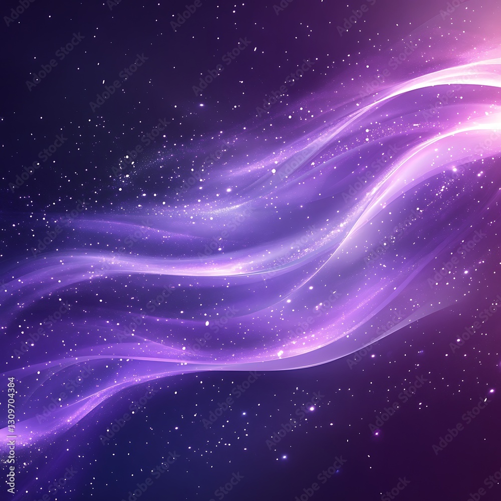 Obraz premium Purple Cosmic Waves Abstract Space Background Design