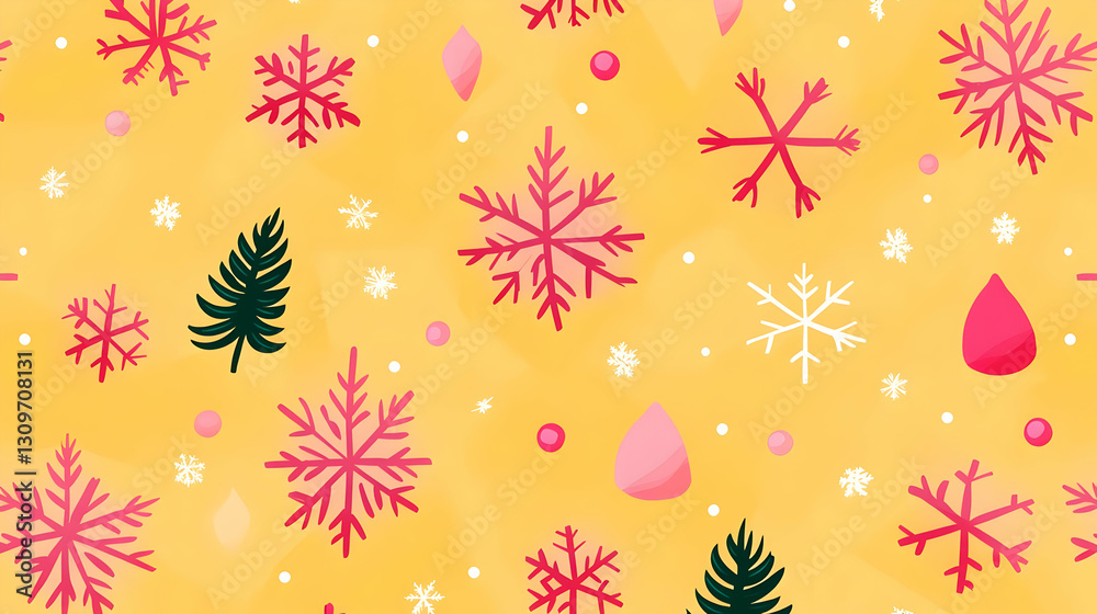 Winter Wonderland Seamless Pattern Illustration Winter Wonderland Seamless Pattern Illustration