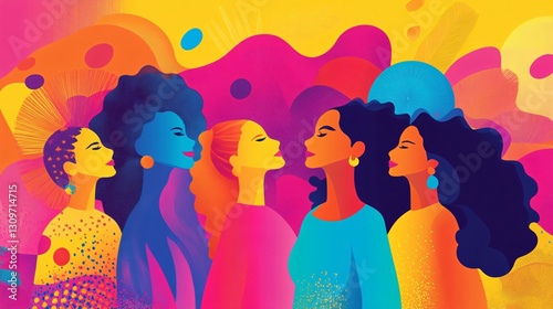 Women's History Month vector illustration