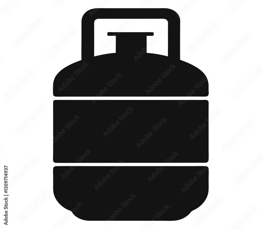 Silhueta de Botija Tradicional em Preto, Ícone Simples de Vaso de Barro