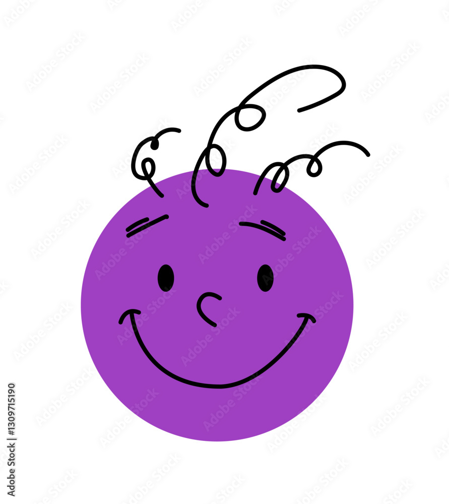 Obraz premium Purple Happy Face