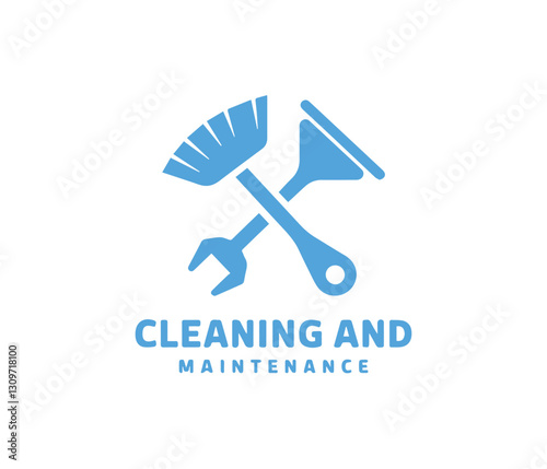 Cleaning and Maintenance Logo Icon, Professional Cleaning Services