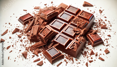Small Pile of Crushed Chocolate Bars