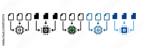 Data Collector  Icon Set Multiple Style Collection