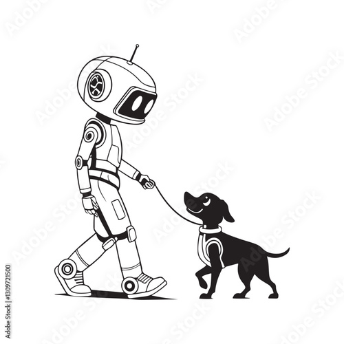 funny cartoon dog with bone