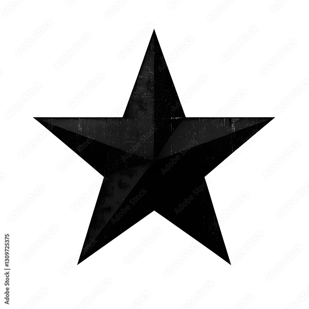 Obraz premium Black star silhouette on a transparent background, perfect for design, decoration, or graphic projects.