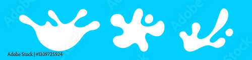 milk splash crown shape, milky splashing, milk drop simple shape, milk waves, milk splashes for advertising dairy products