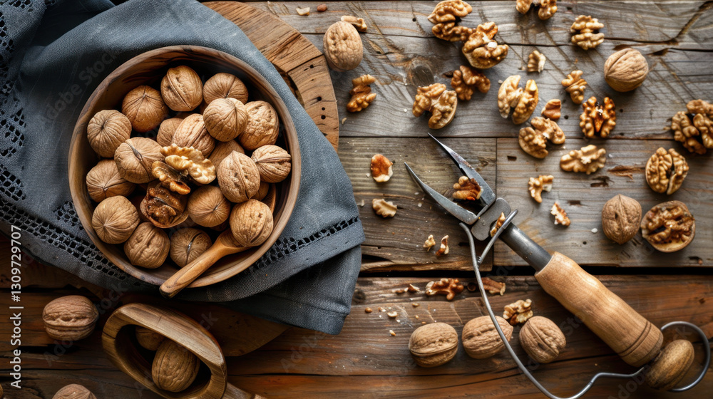 walnuts and nutcracker walnuts and nutcracker