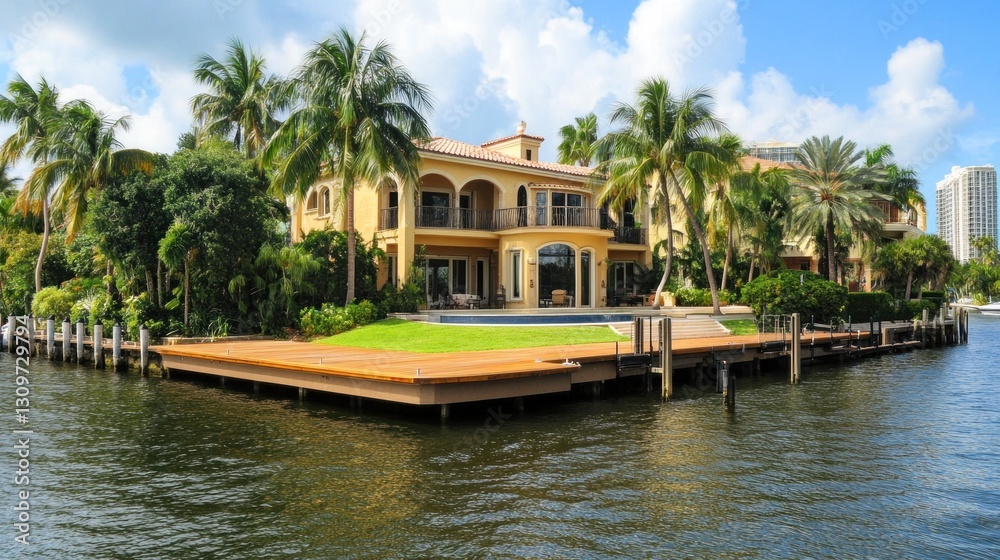 Obraz premium Luxurious waterfront estate