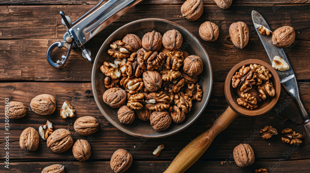 walnuts and nutcracker walnuts and nutcracker