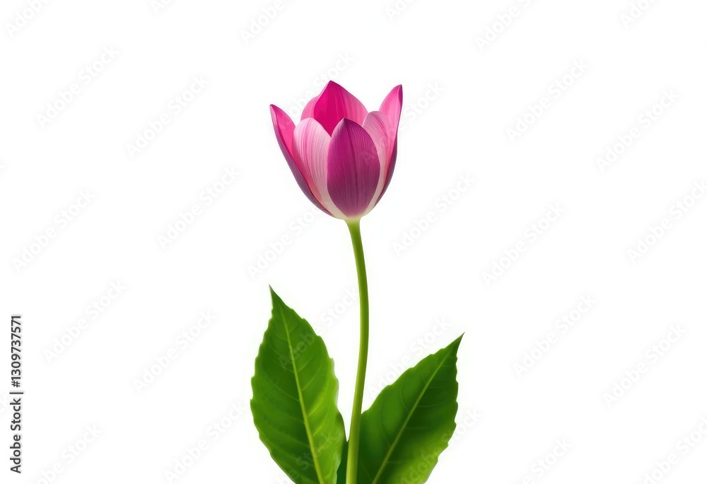 A single, vibrant flower, petals unfurled, isolated against a pure white backdrop, single, bright A single, vibrant flower, petals unfurled, isolated against a pure white backdrop, single, bright