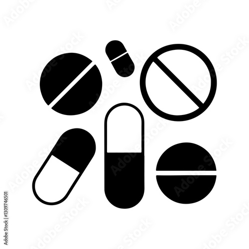 set of pills