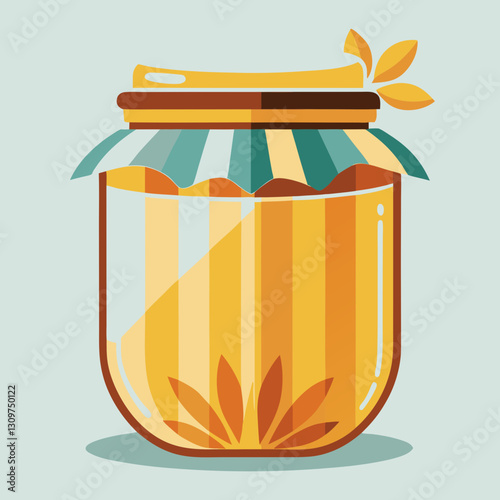 Sweet honey jar illustration with rustic design