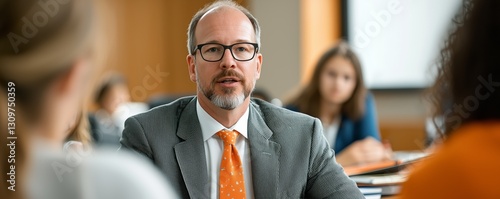 Professional Man in Business Meeting with Colleagues