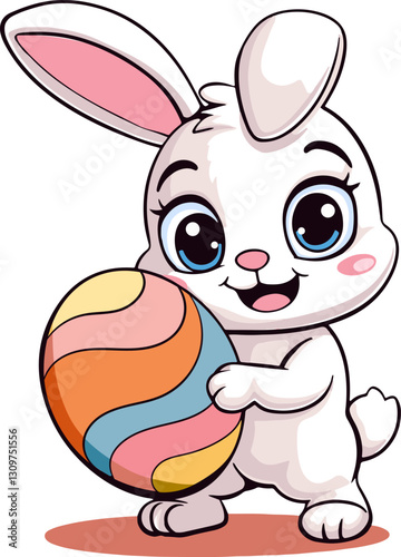 Easter bunny cartoon Art & Illustration