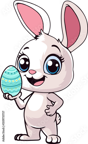 Easter bunny cartoon Art & Illustration