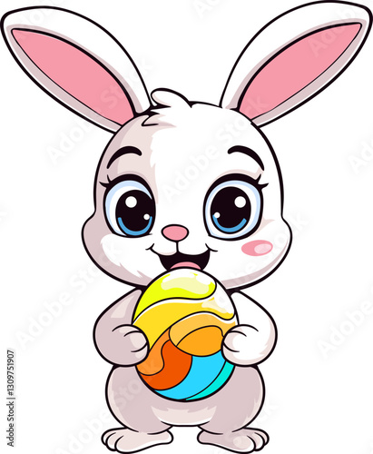 Easter bunny cartoon Art & Illustration