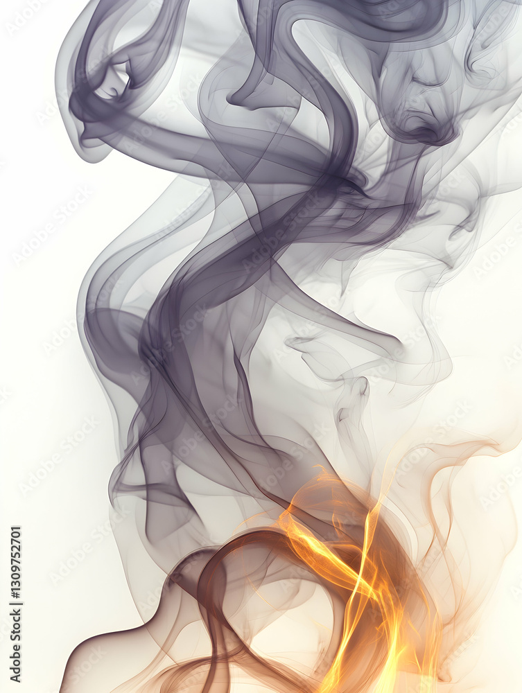 Abstract smoke and fire design