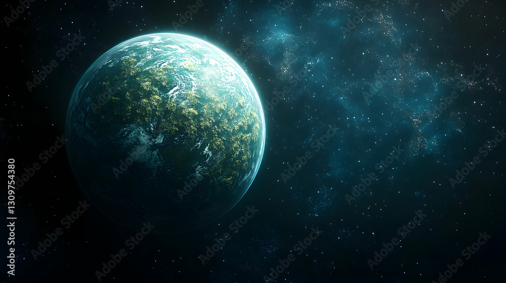 Fototapeta premium Alien Planet in Deep Space (1)