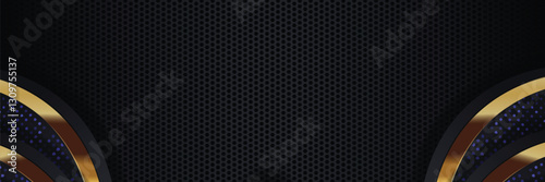 Wallpaper Mural Dark gold curves on perforated backdrop Torontodigital.ca