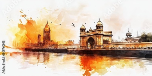 A captivating blend of watercolor and hand-drawn artistry.
