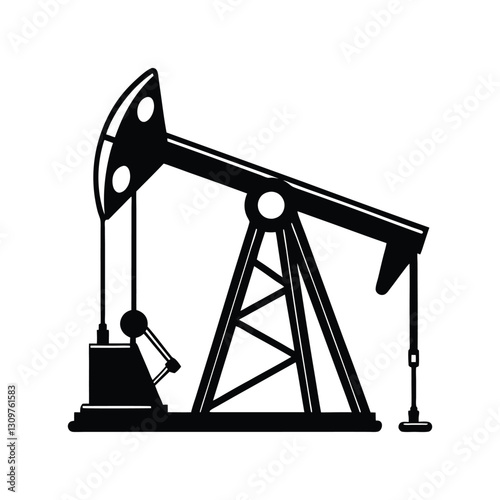 oil pump of a silhouette art