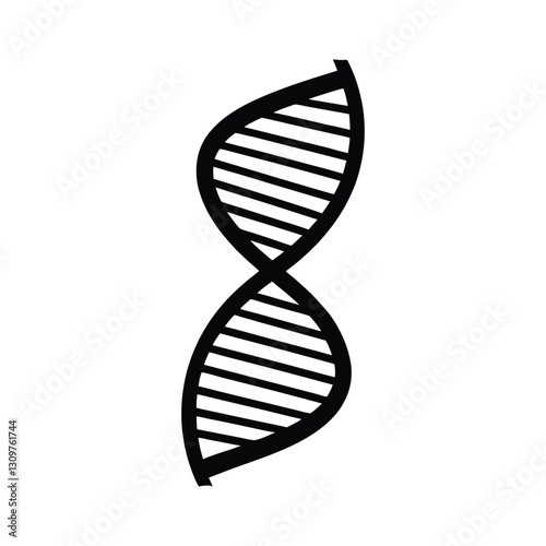 d n a helix of a silhouette art