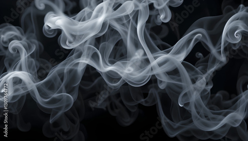 Abstract smoke on black dark background. Smoky background.