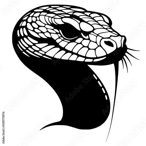 Dangerous snake silhouette