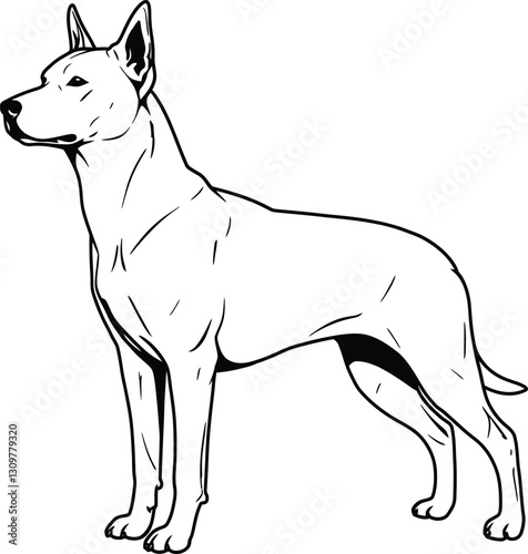 Black Silhouette Dog Vector