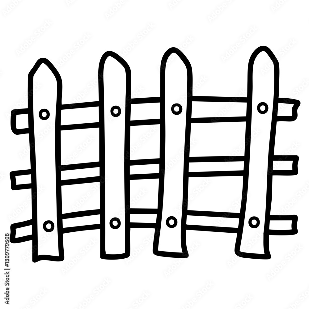 sustainability Agrotourism doodle line art. a wooden fence clipart farm boundary. sustainability Agrotourism doodle line art. a wooden fence clipart farm boundary.