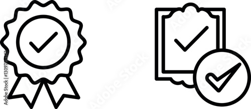 "Approved Icon Representing Validation, Confirmation, and Authorized Action"