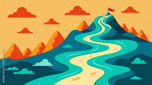 Haiku flows like a river. Vector illustration