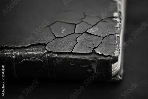 Old worn Bible cover with visible cracks and texture.