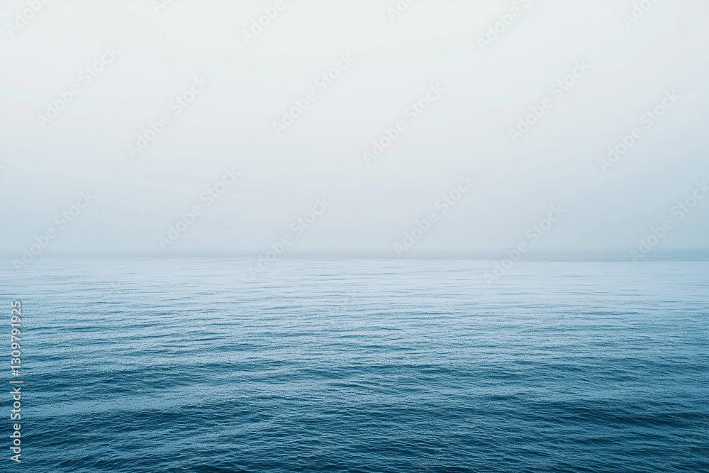 Fototapeta premium Landscape view of beach with clear sea water, Scenery view of ocean and beach, Summer vacation destination, Horizontal line ocean with color matching.