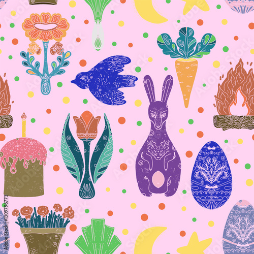 Seamless Easter pattern