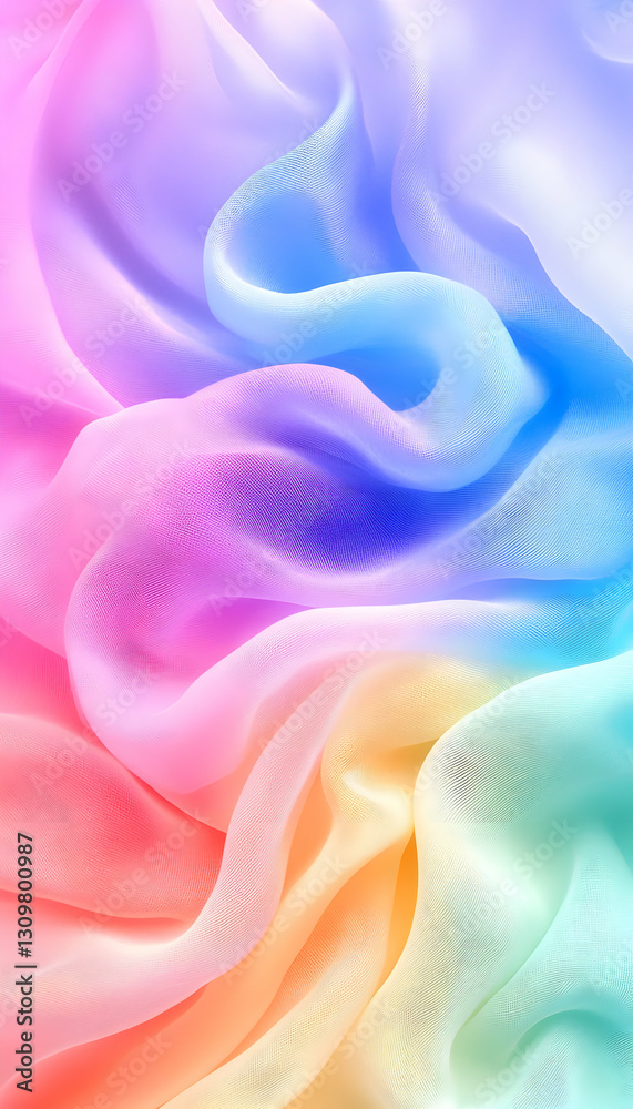 Obraz premium Pastel rainbow fabric texture.