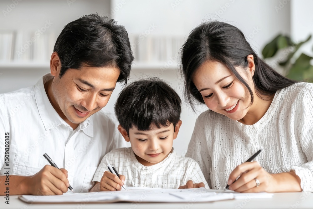 Japanese parents are diligent in teaching their sons homework. Generative AI. Japanese parents are diligent in teaching their sons homework. Generative AI.