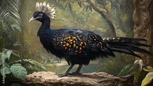 Majestic Great Curassow - Large Pheasant Image