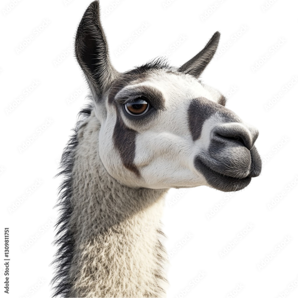 Obraz premium Llamas Gentle Gaze Soft Fur Peaceful Animal Portrait