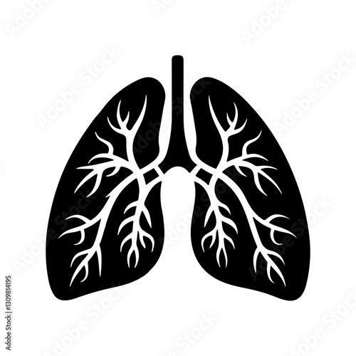Lungs icon vector illustration. 