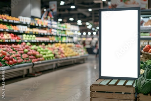 Mock Up of a Sign in a Supermarket