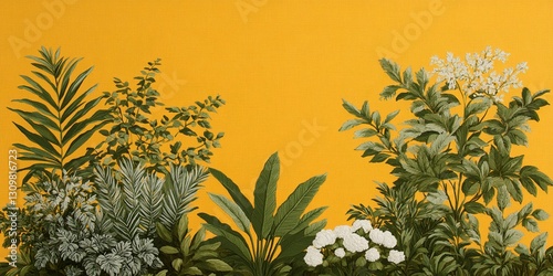 lush green plants and flowe...