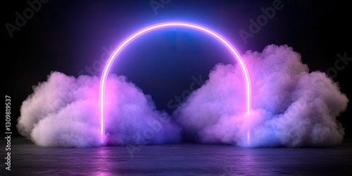 Neon Archway in Smoke: A vi...