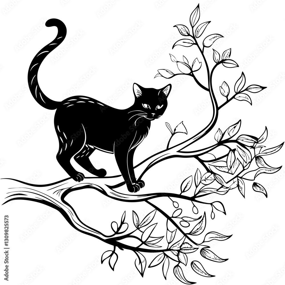 Whiskers in Motion: Action & Playful Cat Silhouettes for Creative Designs Whiskers in Motion: Action & Playful Cat Silhouettes for Creative Designs