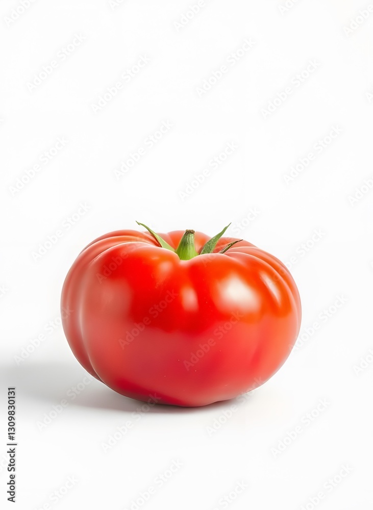 Fresh Red Tomato with Glossy Surface Fresh Red Tomato with Glossy Surface
