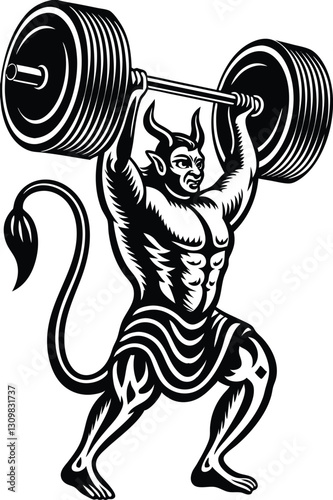 illustration of a man lifting dumbbells
