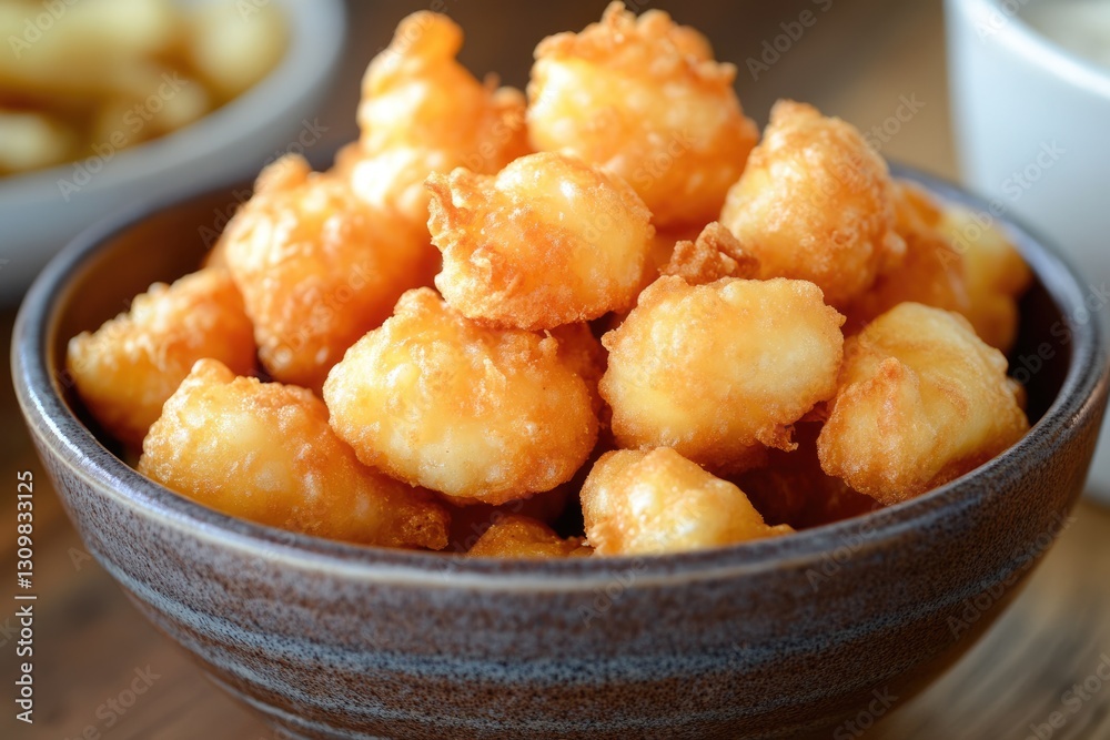 Crispy Battered Cheese Curds: Delicious Deep-Fried Dairy Delight for Beer and Bungalow Munching Crispy Battered Cheese Curds: Delicious Deep-Fried Dairy Delight for Beer and Bungalow Munching