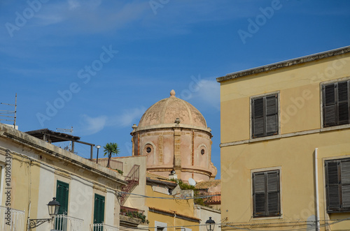 Characteristic Italian buildings in Syracuse, Sicily