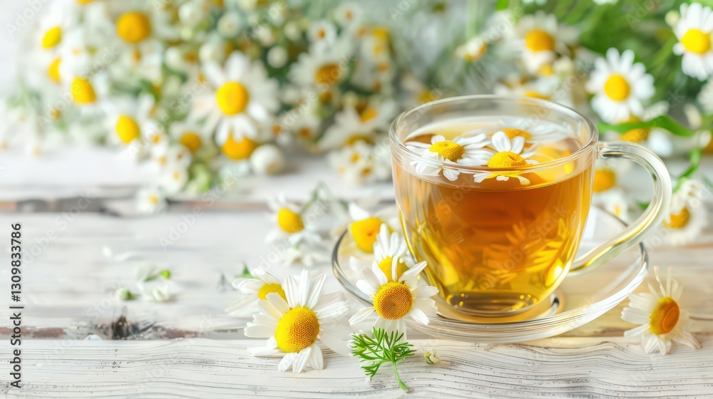 Green Herbal tea with aromatic enhancements on a light wooden background. Green Herbal tea with aromatic enhancements on a light wooden background.